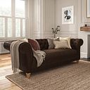 Montgomery 3 Seater Sofa in Dark Brown Leather