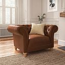 Montgomery Armchair in Chestnut Brown Leather