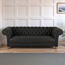 Montgomery 3 Seater Sofa in Ash Leather