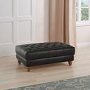 Montgomery Footstool in Ash Leather