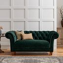 Montgomery 2 Seater Sofa in Bottle Green Velvet