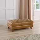 Montgomery Footstool in Brown Leather