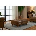 Montgomery Footstool in Camel Leather