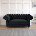 Montgomery 2 Seater Sofa in Charcoal Velvet
