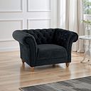 Montgomery Armchair in Charcoal Velvet