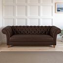 Montgomery 3 Seater Sofa in Cigar Leather