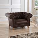 Montgomery Armchair in Cigar Leather
