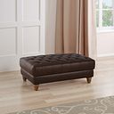 Montgomery Footstool in Cigar Leather