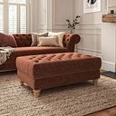 Montgomery Footstool in Arlan Copperwood Fabric