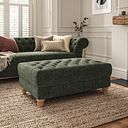 Montgomery Footstool in Arlan Mossy Fabric