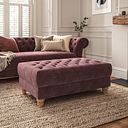 Montgomery Footstool in Arlan Rosewood Fabric