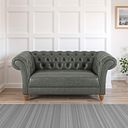 Montgomery 2 Seater Sofa in Grey Leather