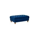 Montgomery Footstool in Navy Velvet