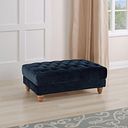 Montgomery Footstool in Royal Blue Velvet
