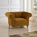 Montgomery Armchair in Saffron Velvet