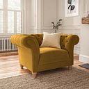 Montgomery Armchair in Saffron Velvet