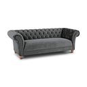 Montgomery 3 Seater Sofa in Steel Velvet