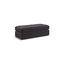 Morgan Large Fender Footstool in Santos Black fabric