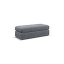 Morgan Large Fender Footstool in Santos Grey fabric