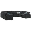 Morgan Large U-Shape Modular Corner Sofa in Cupid Charcoal fabric - Group 11