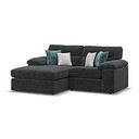 Morgan Modular 2 Seater Left Hand Compact Chaise Sofa in Cupid Charcoal fabric - Group 12