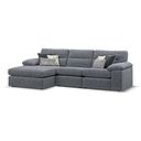Morgan Modular 3 Seater Left Hand Chaise Sofa in Santos Grey with Green and Grey Scatters - Group 14
