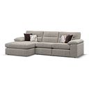 Morgan Modular 3 Seater Left Hand Chaise Sofa in Santos Mink with Orange and Beige Scatters - Group 14