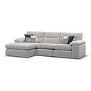 Morgan Modular 3 Seater Left Hand Chaise Sofa in Santos Silver with Green and Grey Scatters - Group 14