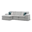 Morgan Modular 3 Seater Left Hand Chaise Sofa in Cupid Silver fabric - Group 14