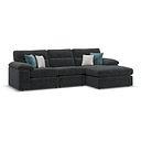 Morgan Modular 3 Seater Right Hand Chaise Sofa in Cupid Charcoal fabric - Group 15