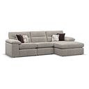 Morgan Modular 3 Seater Right Hand Chaise Sofa in Santos Mink with Orange and Beige Scatters - Group 15