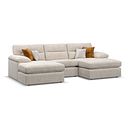 Morgan Modular 3 Seater U-Shape Chaise Sofa in Cupid Beige fabric - Group 16