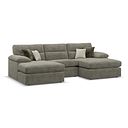 Morgan Modular 3 Seater U-Shape Chaise Sofa in Olive Green Fabric - Group 16