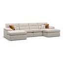 Morgan Modular 4 Seater U-Shape Chaise Sofa in Cupid Beige fabric - Group 17