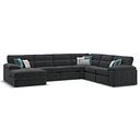 Morgan  Modular 6 Seater Left Hand Corner Sofa with Chaise in Cupid Charcoal fabric - Group 18