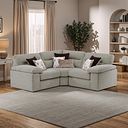 Morgan Modular Group 1 in Santos Mink with Orange and Beige Scatters 