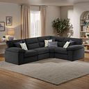 Morgan Modular Group 2 in Santos Black with Green and Grey Scatters 