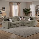 Morgan Modular Group 2 in Santos Taupe with Orange and Beige Scatters 