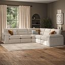 Morgan Modular Group 3 in Cupid Beige fabric