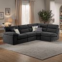 Morgan Modular Group 4 in Santos Black with Green and Grey Scatters 