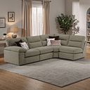 Morgan Modular Group 4 in Santos Taupe with Orange and Beige Scatters 