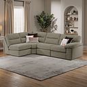 Morgan Modular Group 5 in Santos Taupe with Orange and Beige Scatters 