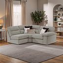 Morgan Modular Group 7 in Santos Mink with Orange and Beige Scatters 