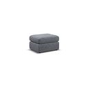 Morgan Small Fender Footstool in Santos Grey fabric