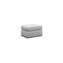 Morgan Small Fender Footstool in Santos Silver fabric