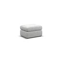 Morgan Small Fender Footstool in Cupid Silver fabric