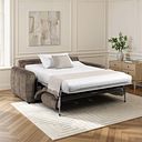 Nap 3 Seater Sofa Bed in Dapple Chocolate Fabric