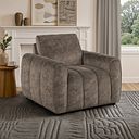 Nap Armchair in Dapple Chocolate Fabric
