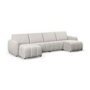 Nap Modular 4 Seater U-Shape Chaise Sofa in Coastal Linen Fabric - Group 17