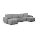 Nap Modular 4 Seater U-Shape Chaise Sofa in  Coastal Mist Fabric- Group 17